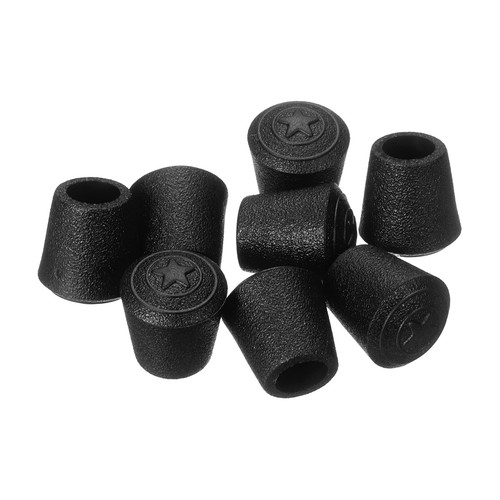Pcs black plastic - black, 3/8"